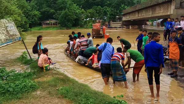 বান্দরবানের নিন্মাঞ্চল প্লাবিত