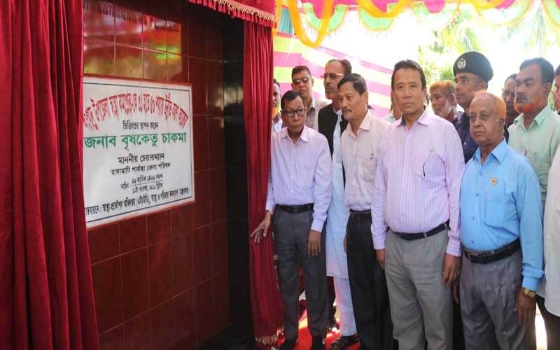 লংগদুতে ৫০ শয্যা হাসপাতালের ভিত স্থাপন