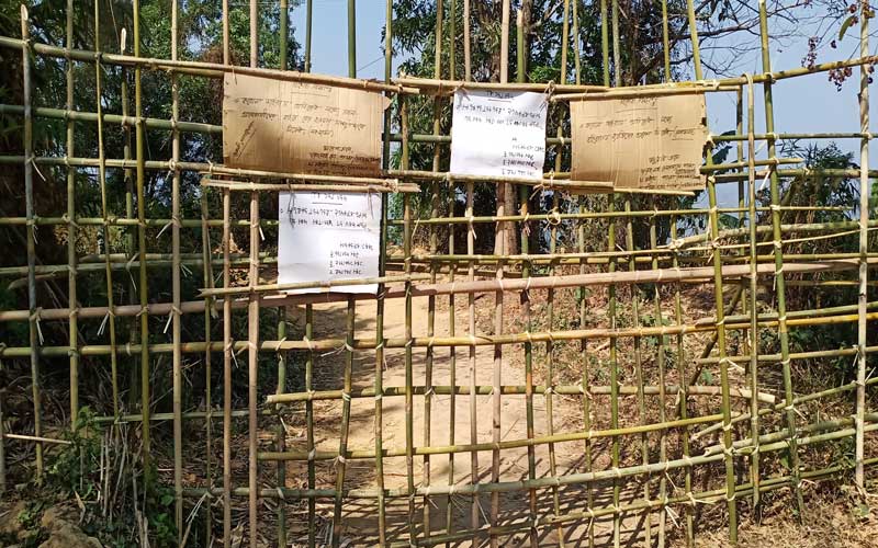 স্বেচ্ছা লকডাউনে চিম্বুক পাহাড় পাদদেশের ৫ গ্রামের মানুষ