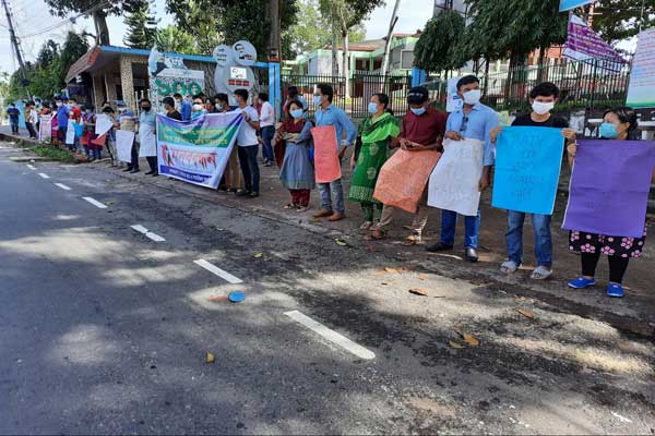 খাগড়াছড়ি ধর্ষনকান্ডের বিচার দাবিতে কর্মসূচী রাঙামাটিতে