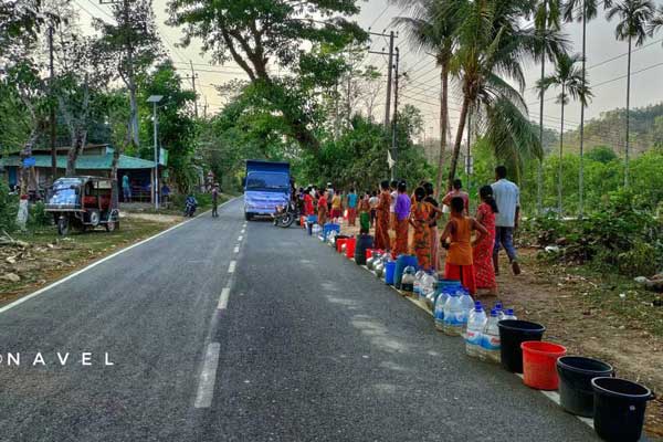 সঙ্কট নিরসনে লামা পৌরসভার পানি সরবরাহ