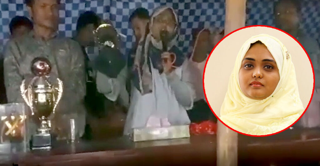 পুরস্কার দিতে গিয়ে ট্রফি আচড়ে ভাঙ্গলেন ইউএনও!